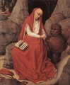 St Jérôme et le lion hollandais peintre Rogier van der Weyden